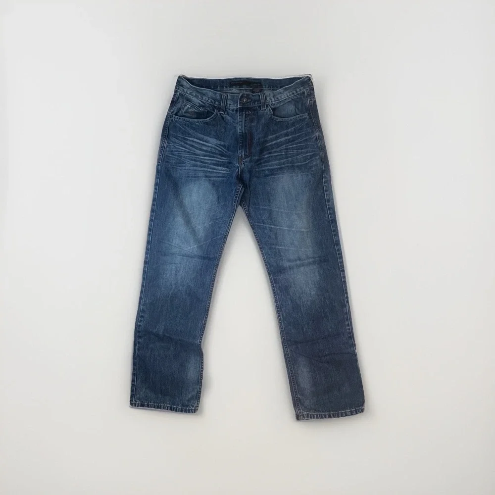 Rocawear Jeans Mens 36x31 Blue Distressed‎ Loose Baggy Y2K Classic Fit Denim
